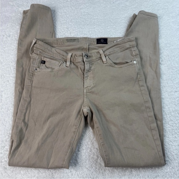 Ag Adriano Goldschmied Denim - AG Adriano Goldschmied The Legging Ankle Super Skinny‎ Jeans Beige Size 26R